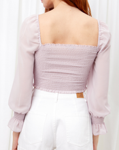 Load image into Gallery viewer, Long Sleeve Smock Crop Top
