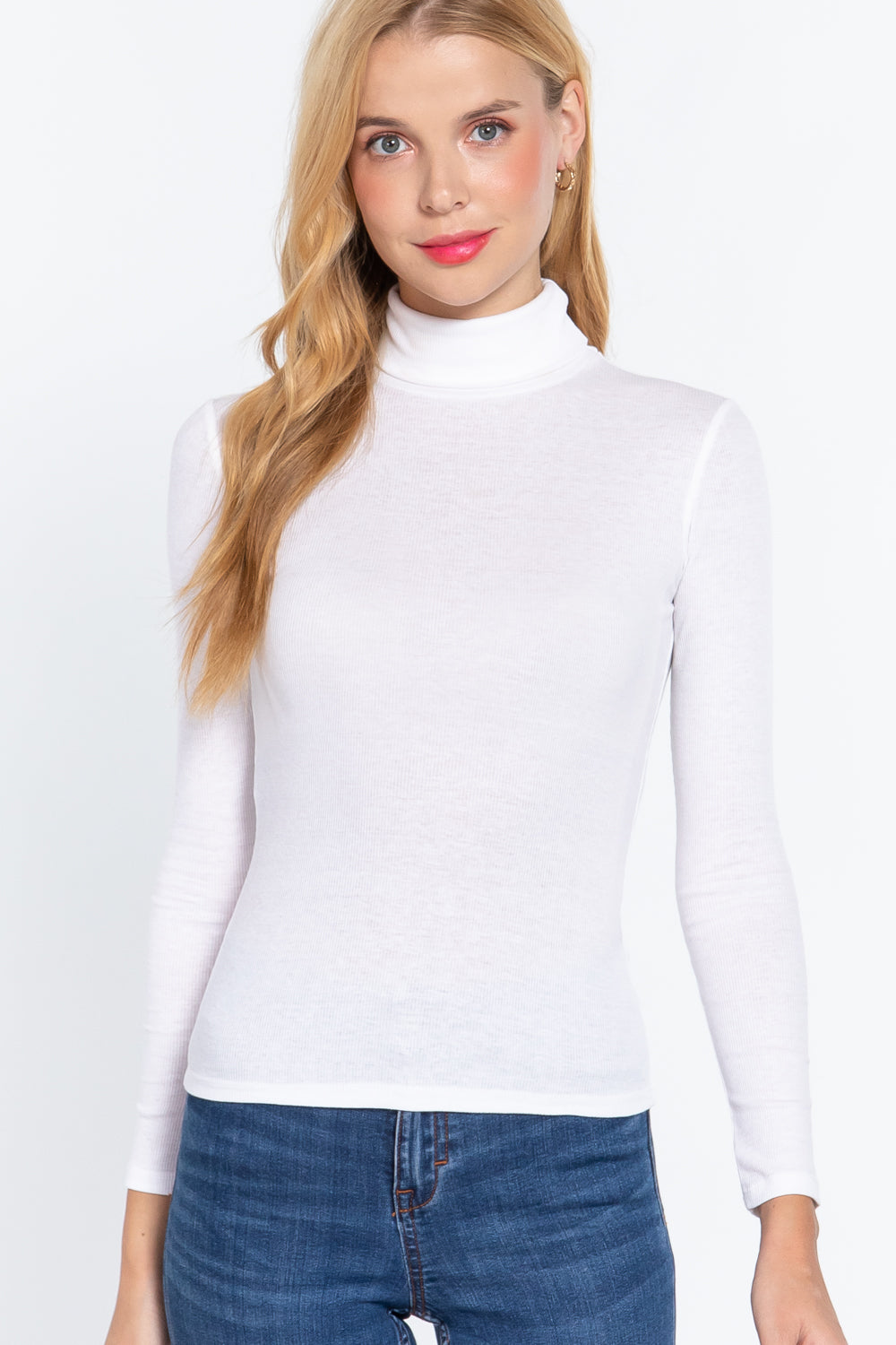 Rib Turtle Neck Top